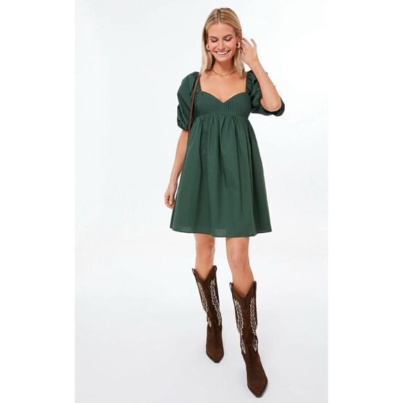 Tuckernuck HYACINTH HOUSE
Emerald Puff Sleeve Sasha Mini Dress Size M - Picture 1 of 5